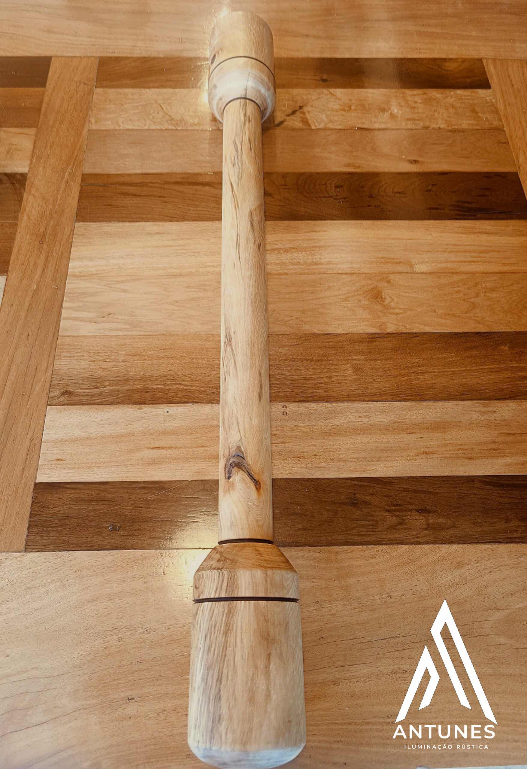 Mão de Pilão em Madeira Maciça 80cm – Torneada à Mão com Acabamento Fino | Antunes Móveis Rústico - Imagem 6