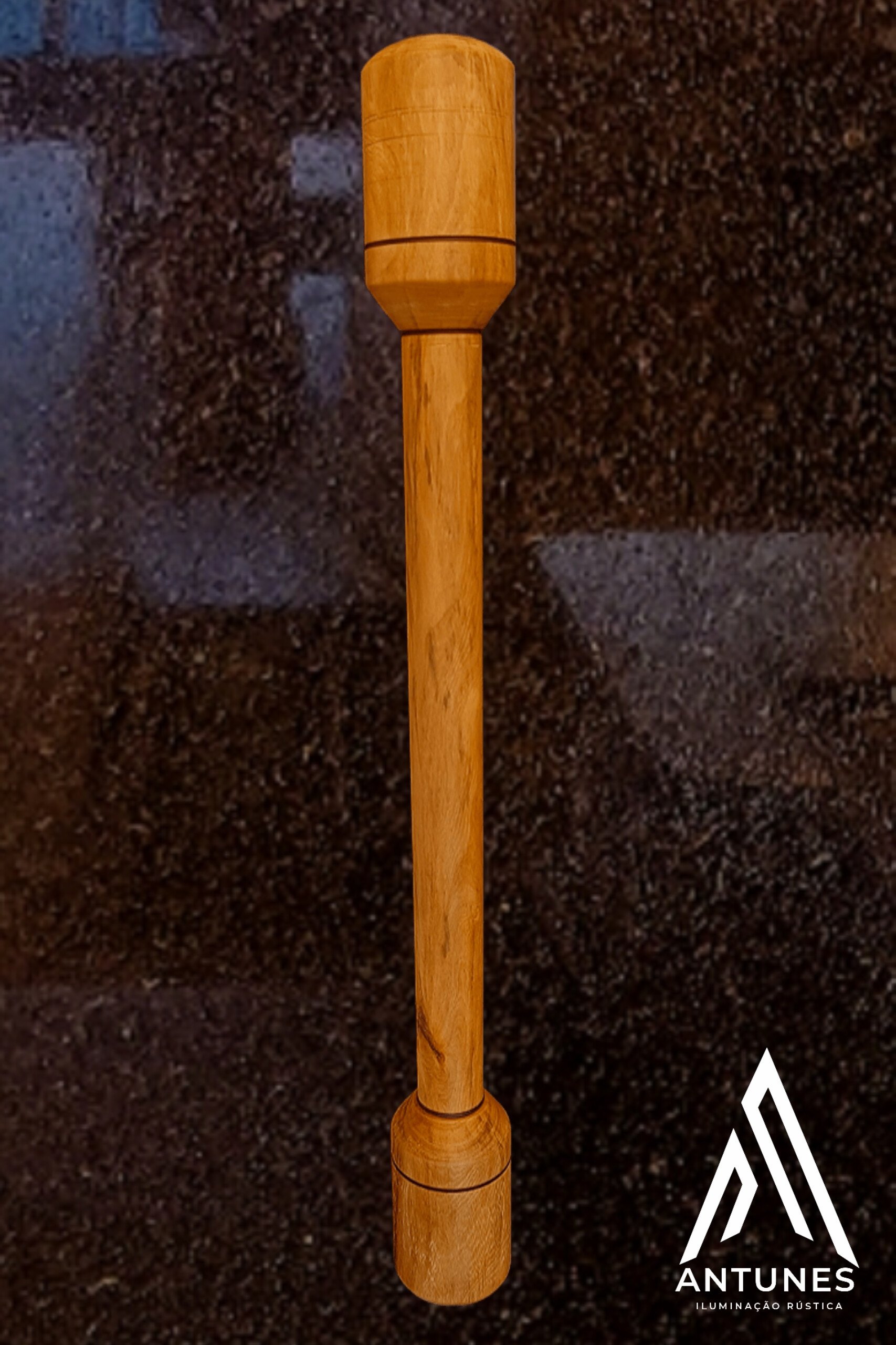 Mão de Pilão em Madeira Maciça 80cm – Torneada à Mão com Acabamento Fino | Antunes Móveis Rústico - Imagem 5