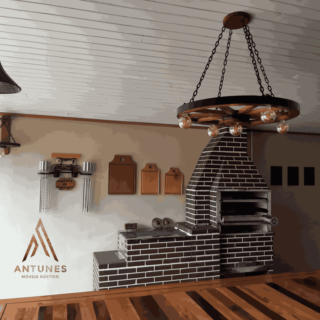 Lustre Rústico Roda de Carroça 70cm 5 Lâmpadas Madeira Maciça Retrô Artesanal – Antunes (não acompanha lampadas) - Imagem 17