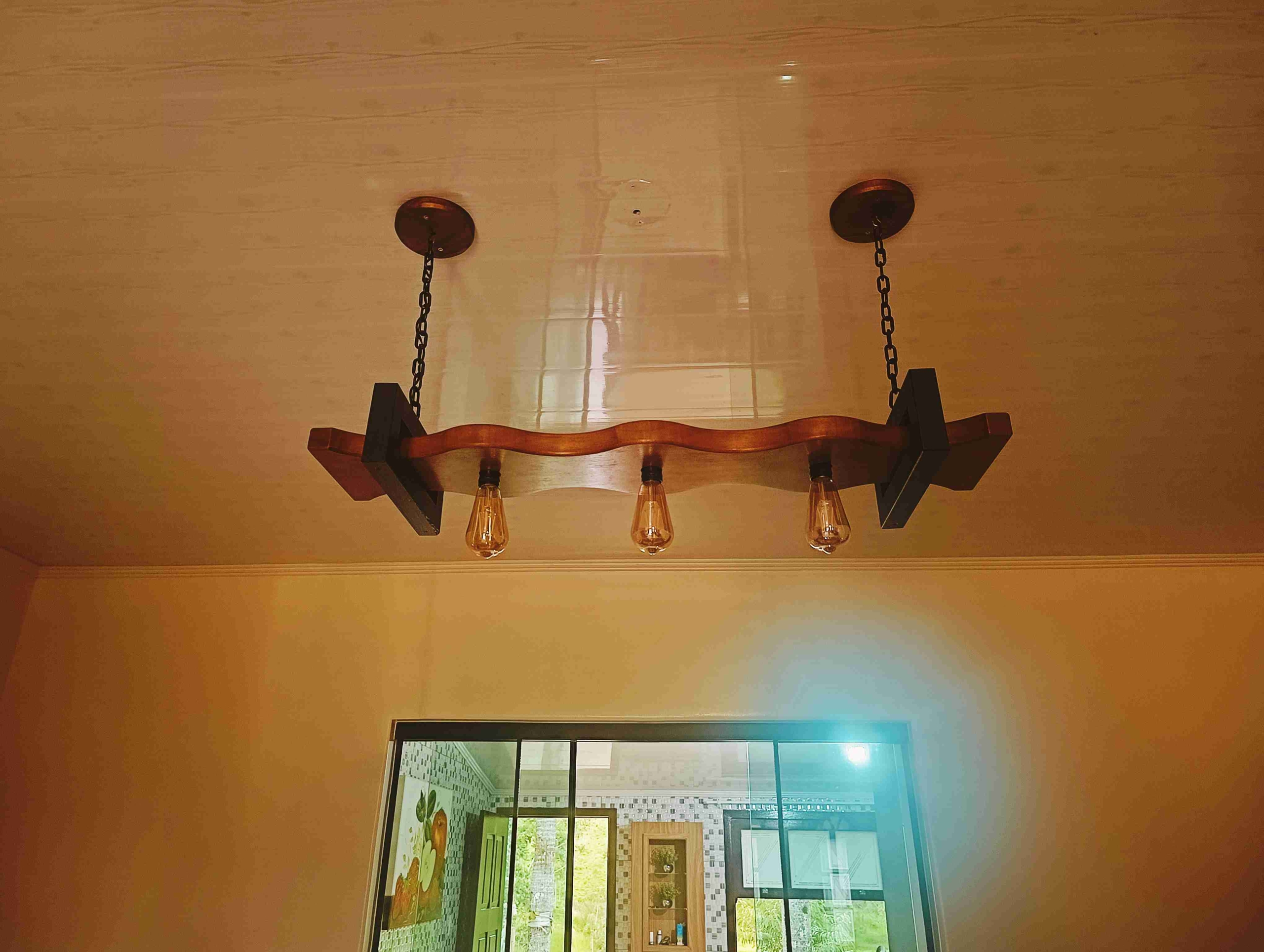 Pendente Rústico Industrial Madeira Maciça 3 Lâmpadas Design Exclusivo – Antunes (não acompanha lampadas) - Imagem 9